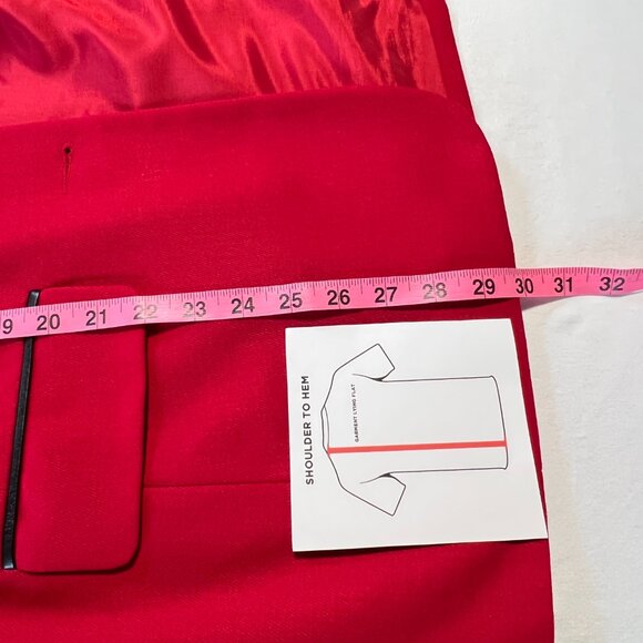 ❤️Vintage Braemar Jeremy Scott 100% Wool Red Blazer Jacket - Picture 11 of 13